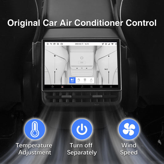 8.66" Rear Screen for Tesla Model 3 & Model Y with AC Seat Controls