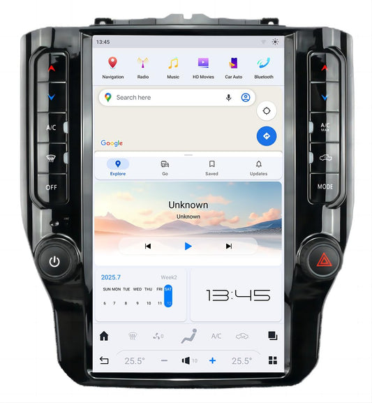 12.1" Tesla Style Car Navigation Radio for Dodge RAM with CarPlay GPS