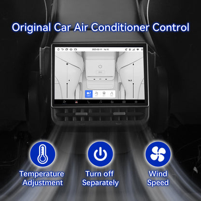 8.7" Rear Seat Display for Tesla Model Y & Model 3 with CarPlay Control