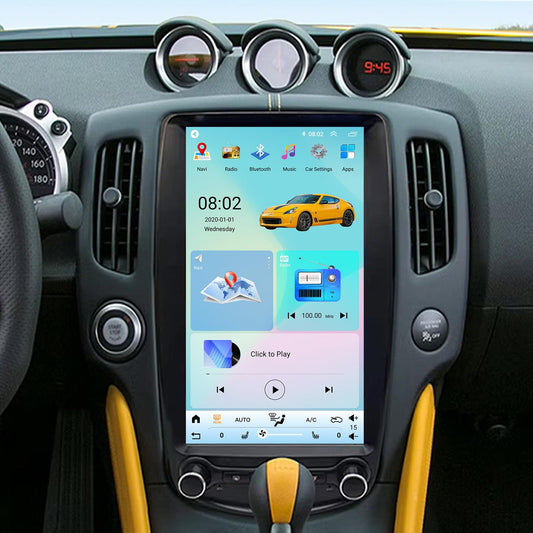 Android 14 Tesla Style Head Unit for Nissan 370Z with GPS & CarPlay