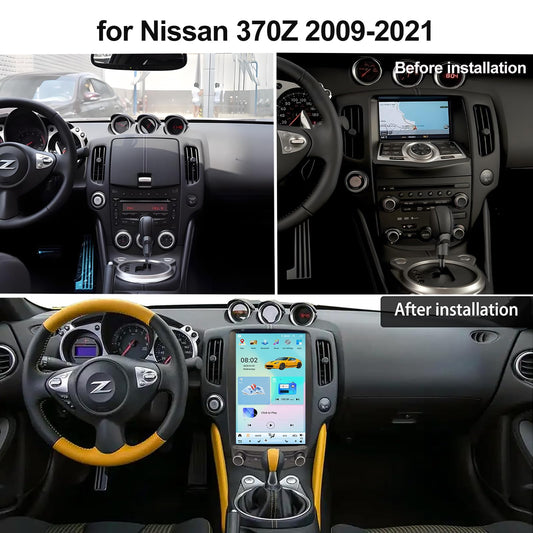 Android 14 Tesla Style Head Unit for Nissan 370Z with GPS & CarPlay