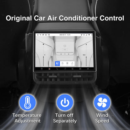 8.66" Rear Screen for Tesla Model 3 & Model Y with AC Seat Controls