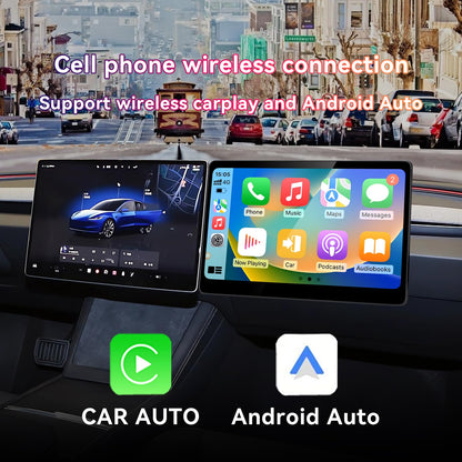 15.6" Android Co-Pilot Screen for Tesla Model 3 & Model Y with CarPlay